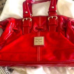 Dooney and Bourke red patent leather bag